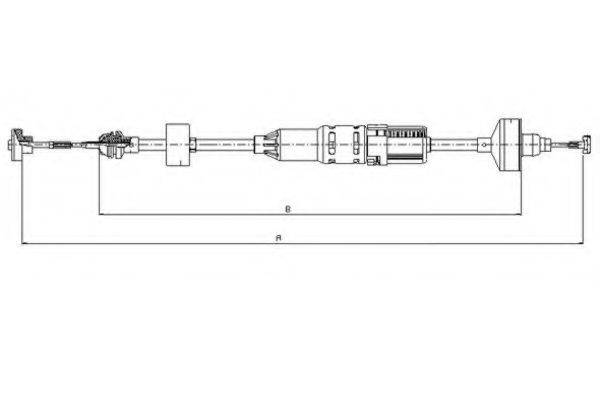 TEXTAR 58001400 Трос, управління зчепленням