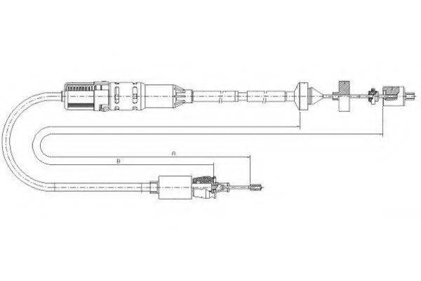 TEXTAR 58013400 Трос, управління зчепленням