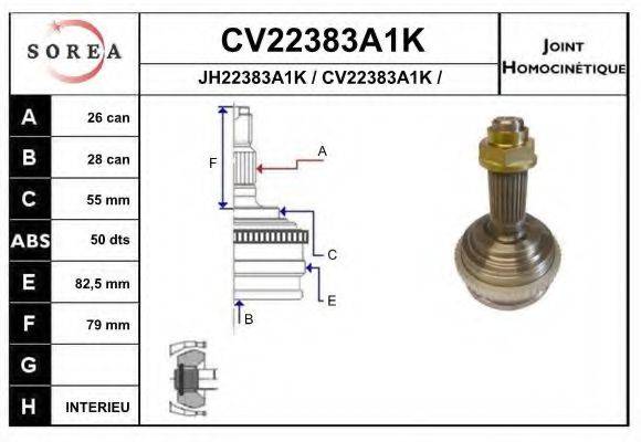 EAI CV22383A1K Шарнірний комплект, приводний вал