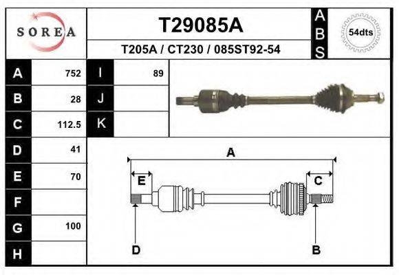 EAI T29085A Приводний вал