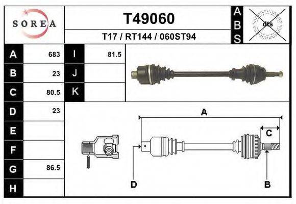 EAI T49060 Приводний вал