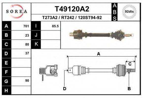 EAI T49120A2 Приводний вал