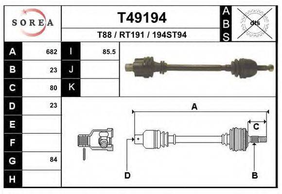 EAI T49194 Приводний вал