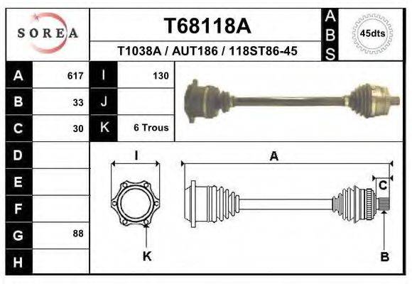 EAI T68118A Приводний вал