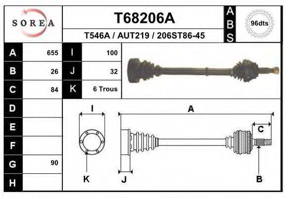 EAI T68206A Приводний вал