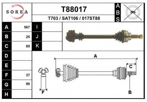 EAI T88017 Приводний вал