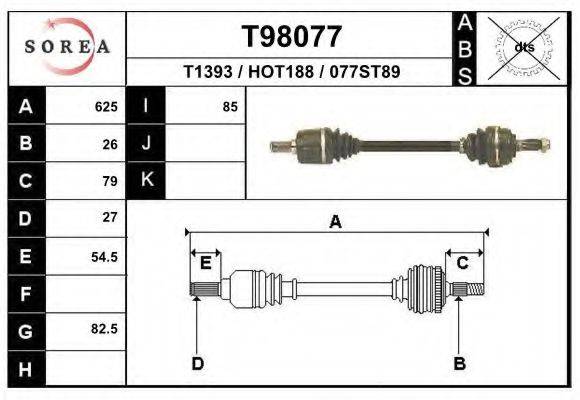 EAI T98077 Приводний вал