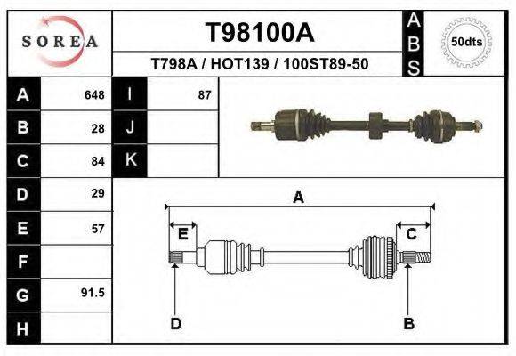 EAI T98100A Приводний вал