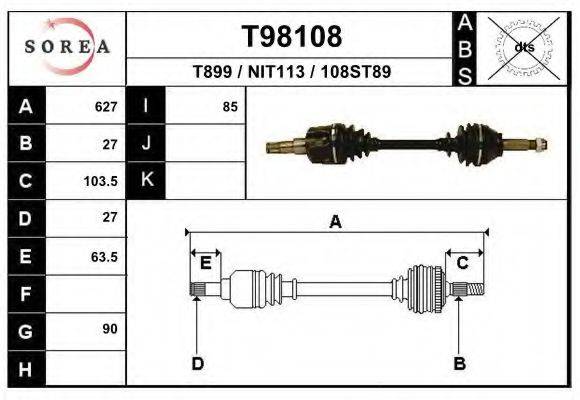 EAI T98108 Приводний вал