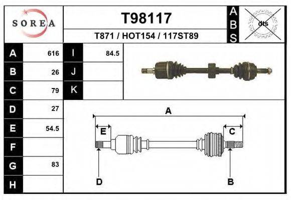 EAI T98117 Приводний вал