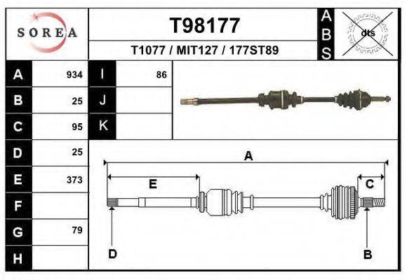 EAI T98177 Приводний вал