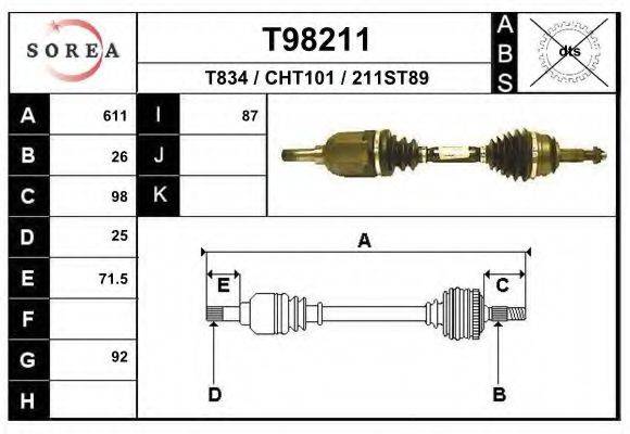 EAI T98211 Приводний вал