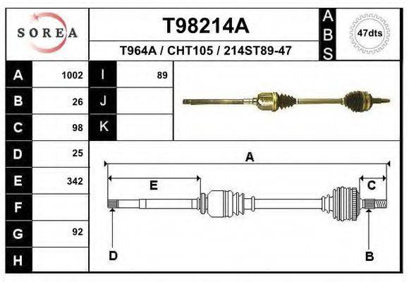 EAI T98214A Приводний вал