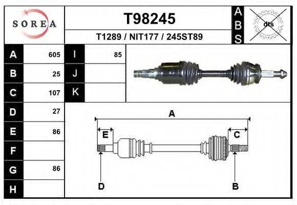 EAI T98245 Приводний вал