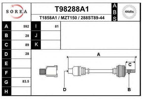 EAI T98288A1 Приводний вал