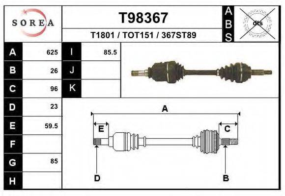 EAI T98367 Приводний вал