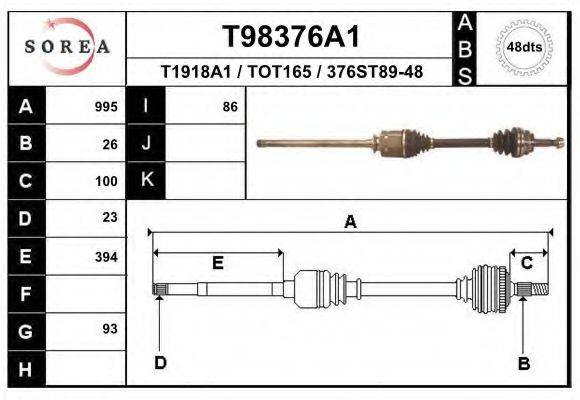 EAI T98376A1 Приводний вал