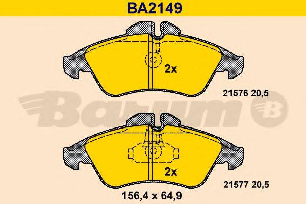 BARUM BA2149 Комплект гальмівних колодок, дискове гальмо