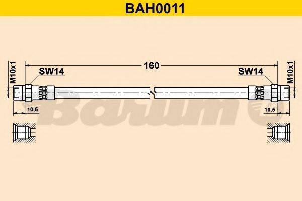 BARUM BAH0011 Гальмівний шланг