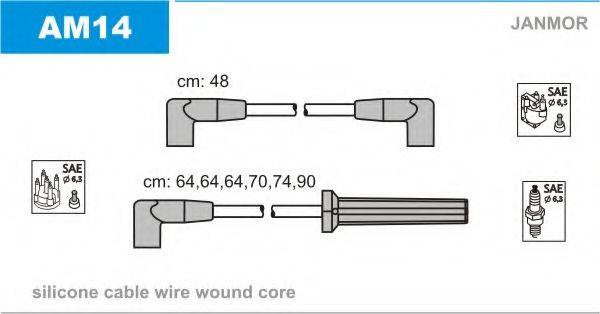 JANMOR AM14 Комплект дротів запалювання