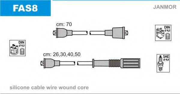 JANMOR FAS8 Комплект дротів запалювання