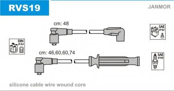 JANMOR RVS19 Комплект дротів запалювання