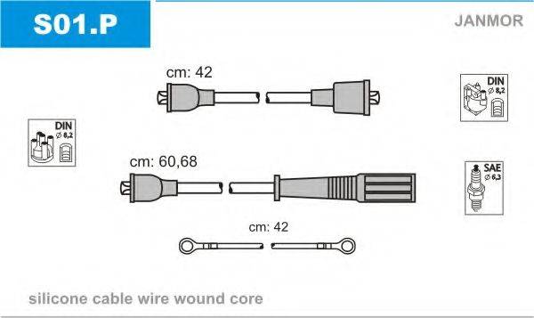 JANMOR S01P Комплект дротів запалювання