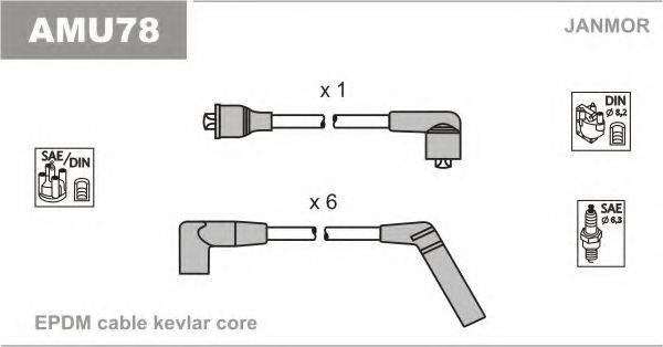 JANMOR AMU78 Комплект дротів запалювання