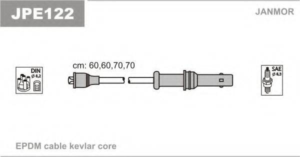 JANMOR JPE122 Комплект дротів запалювання