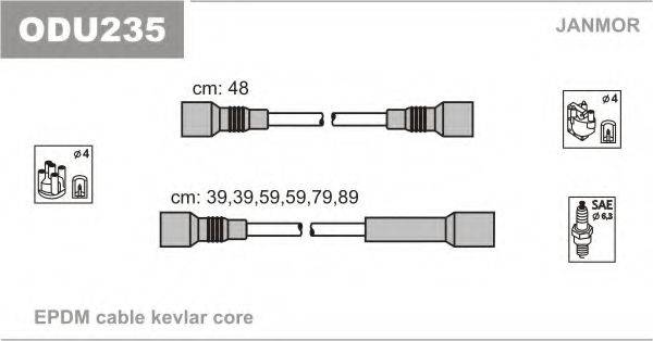 JANMOR ODU235 Комплект дротів запалювання