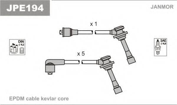 JANMOR JPE194 Комплект дротів запалювання