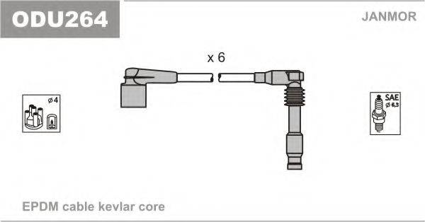 JANMOR ODU264 Комплект дротів запалювання