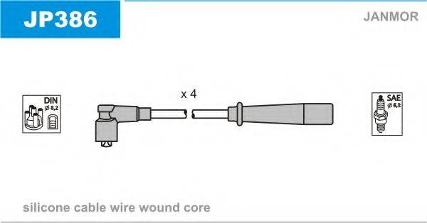 JANMOR JP386 Комплект дротів запалювання