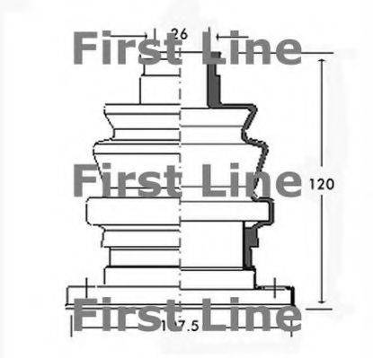 FIRST LINE FCB2311 Пильовик, приводний вал