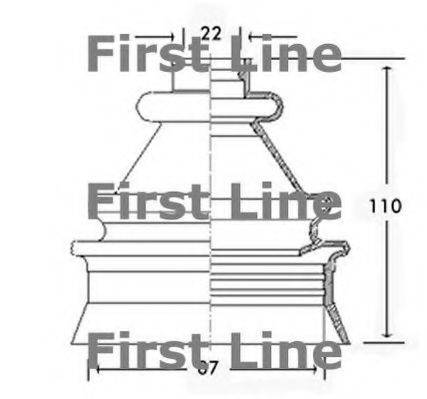 FIRST LINE FCB2513 Пильовик, приводний вал