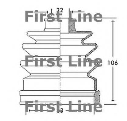 FIRST LINE FCB2613 Пильовик, приводний вал