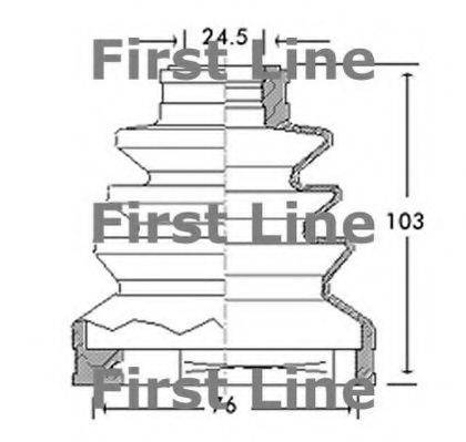 FIRST LINE FCB2648 Пильовик, приводний вал