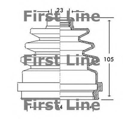 FIRST LINE FCB2695 Пильовик, приводний вал