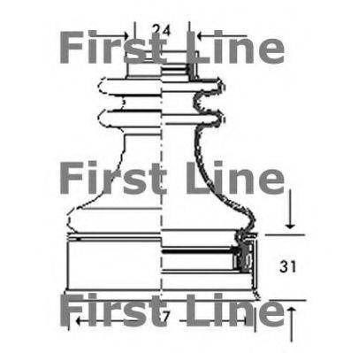 FIRST LINE FCB2778 Пильовик, приводний вал