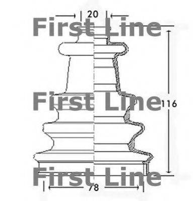 FIRST LINE FCB2283 Пильовик, приводний вал