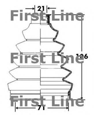 FIRST LINE FCB2365 Пильовик, приводний вал