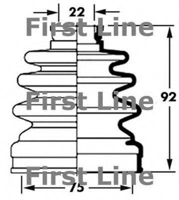 FIRST LINE FCB2370 Пильовик, приводний вал