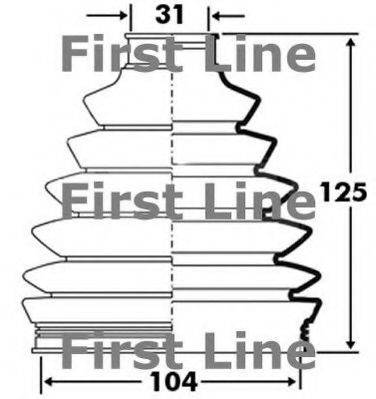 FIRST LINE FCB2395 Пильовик, приводний вал