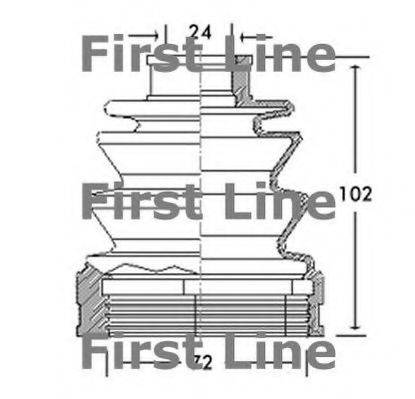 FIRST LINE FCB2619 Пильовик, приводний вал