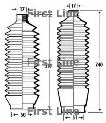 FIRST LINE FSG3343 Пильовик, рульове управління