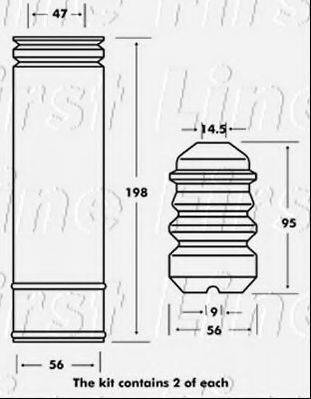 FIRST LINE FPK7017 Пилозахисний комплект, амортизатор