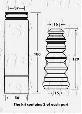 FIRST LINE FPK7081 Пилозахисний комплект, амортизатор