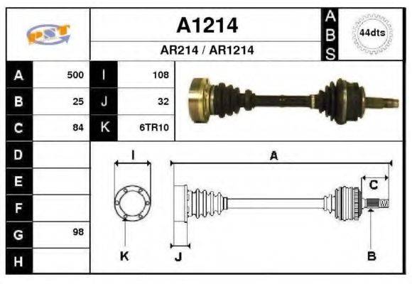 SNRA A1214 Приводний вал