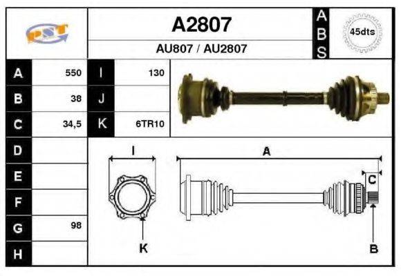 SNRA A2807 Приводний вал