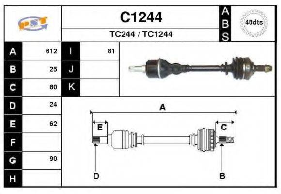 SNRA C1244 Приводний вал